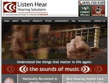 Tablet Screenshot of listenhearhearingsolutions.com